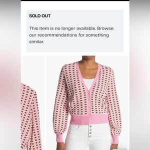 Pink Veronica Beard Cardigan XS